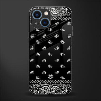 paisley black glass case for iphone 13 mini image