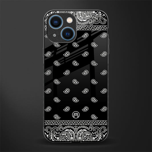 paisley black glass case for iphone 13 mini image