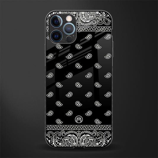 paisley black glass case for iphone 12 pro max image