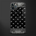 paisley black glass case for iphone 11 pro max image