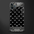 paisley black glass case for iphone 11 pro max image