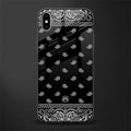 paisley black glass case for iphone xs max image