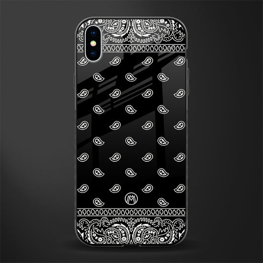paisley black glass case for iphone xs max image