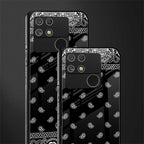 paisley black back phone cover | glass case for realme narzo 50a