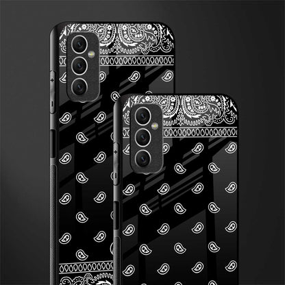 paisley black glass case for samsung galaxy m52 5g image-2