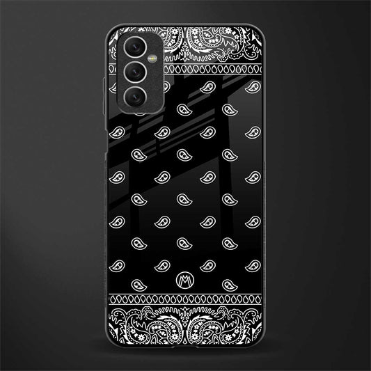 paisley black glass case for samsung galaxy m52 5g image