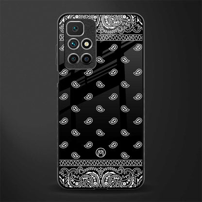 paisley black glass case for redmi 10 prime image