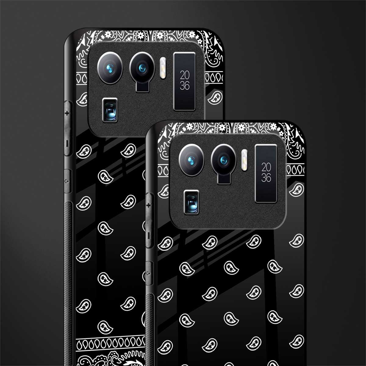 paisley black glass case for mi 11 ultra 5g image-2