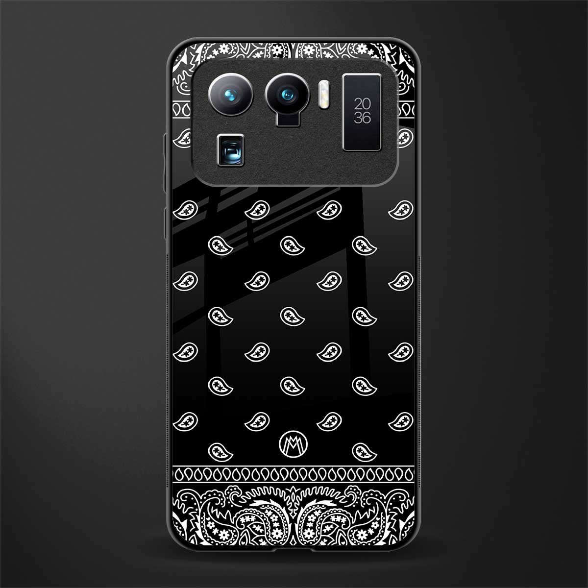 paisley black glass case for mi 11 ultra 5g image