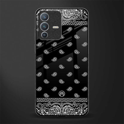 paisley black glass case for vivo v23 pro 5g image