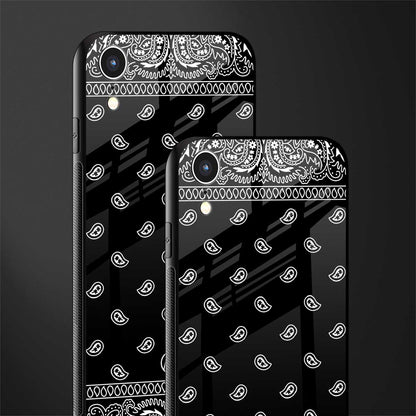 paisley black glass case for iphone xr image-2