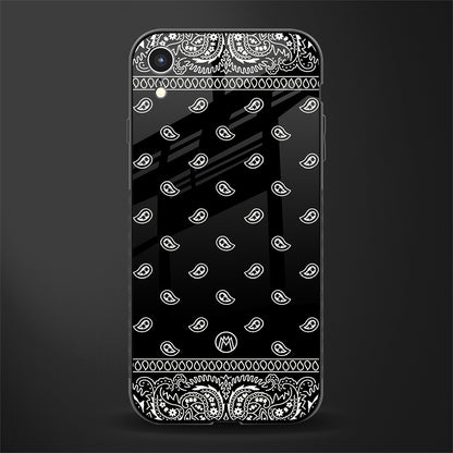 paisley black glass case for iphone xr image