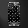 paisley black back phone cover | glass case for samsung galaxy a53 5g