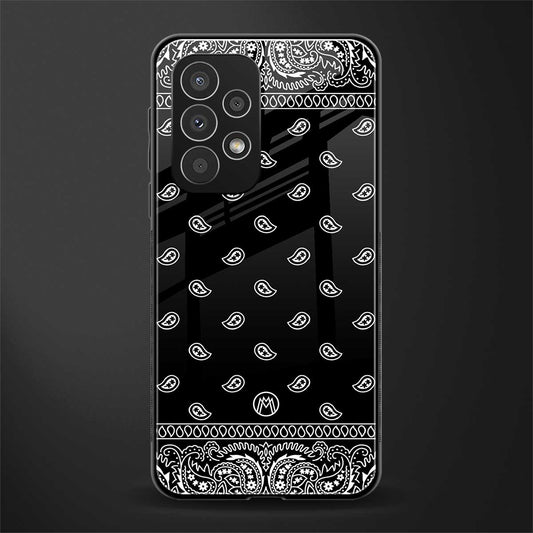 paisley black back phone cover | glass case for samsung galaxy a53 5g