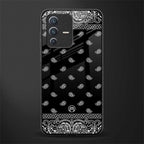 paisley black glass case for vivo v23 5g image