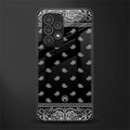 paisley black back phone cover | glass case for samsung galaxy a73 5g