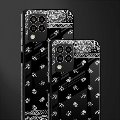 paisley black back phone cover | glass case for samsung galaxy m33 5g