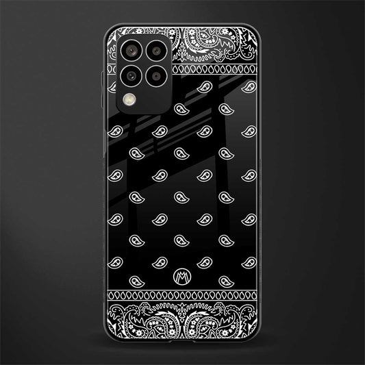 paisley black back phone cover | glass case for samsung galaxy m33 5g