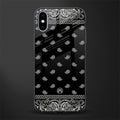 paisley black glass case for iphone x image