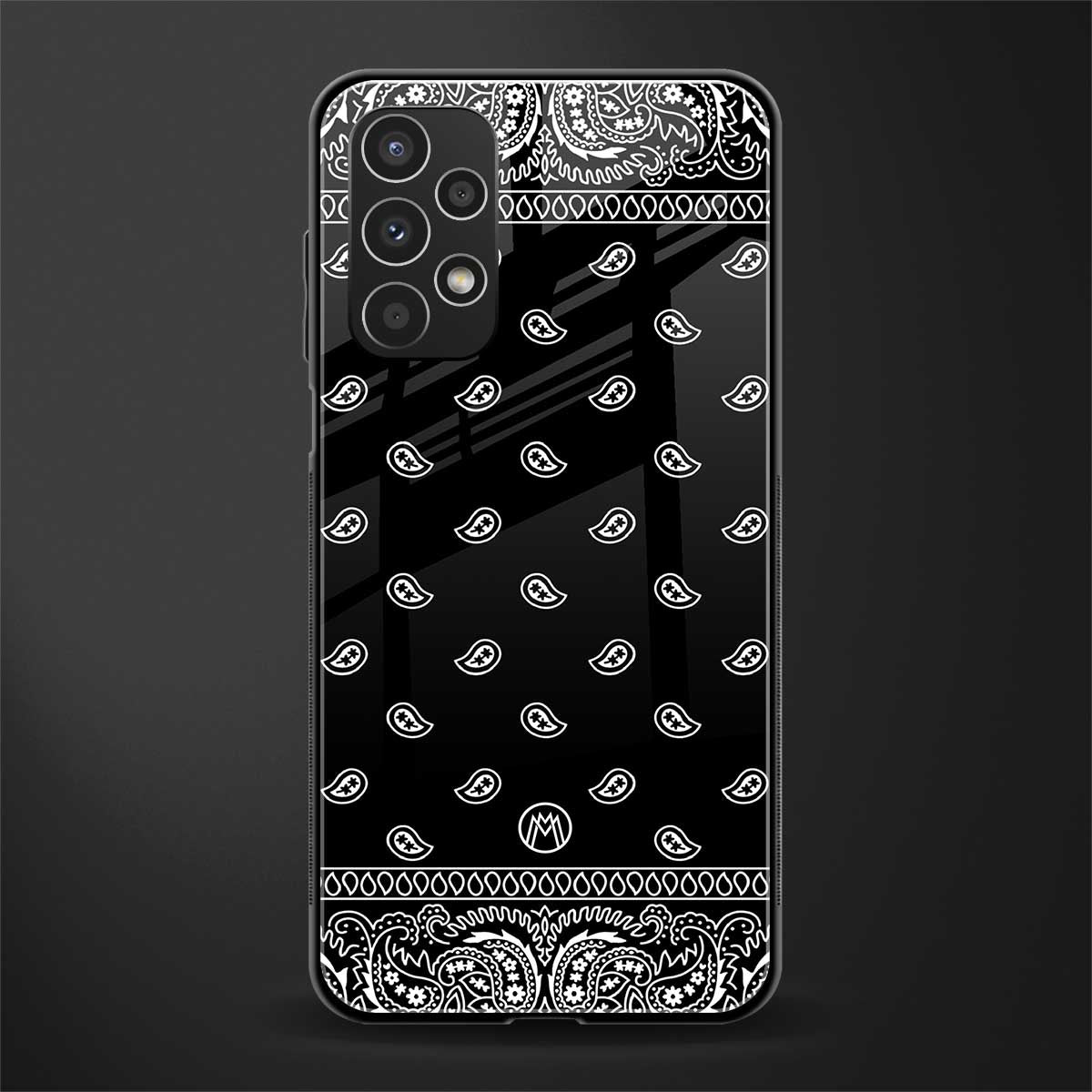 paisley black back phone cover | glass case for samsung galaxy a13 4g