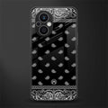 paisley black back phone cover | glass case for oppo f21 pro 5g