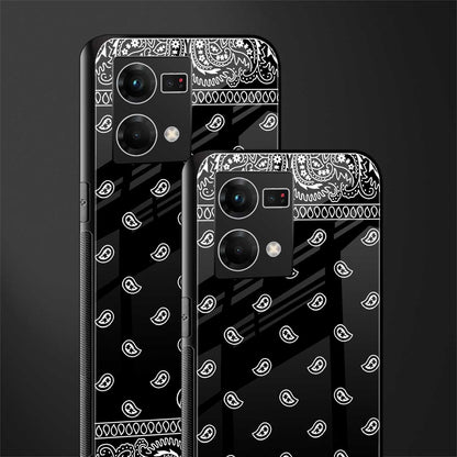 paisley black back phone cover | glass case for oppo f21 pro 4g
