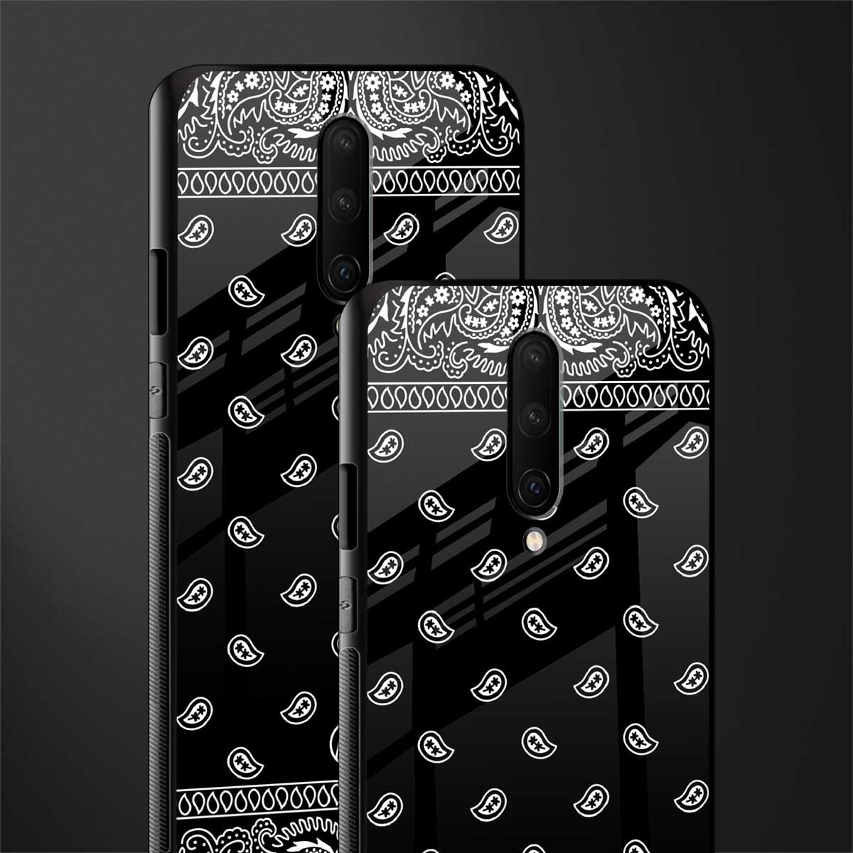 paisley black glass case for oneplus 7 pro image-2