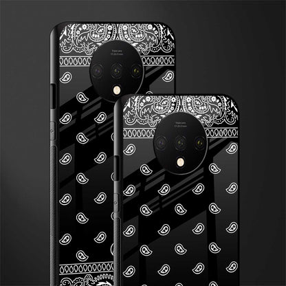 paisley black glass case for oneplus 7t image-2