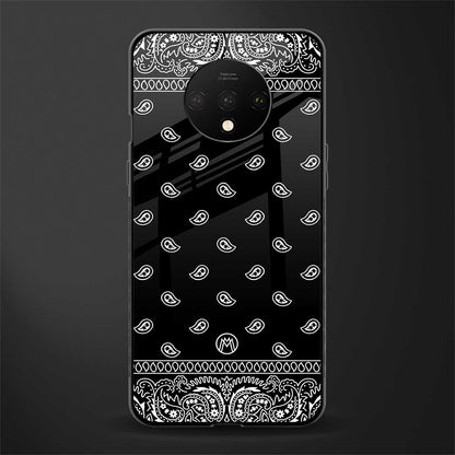 paisley black glass case for oneplus 7t image