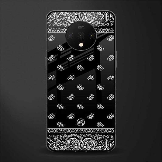 paisley black glass case for oneplus 7t image