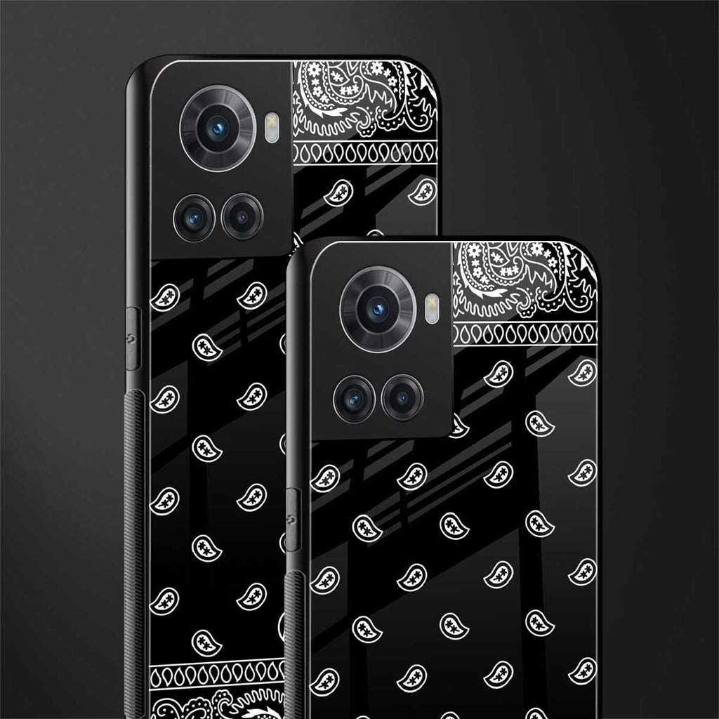 paisley black back phone cover | glass case for oneplus 10r 5g
