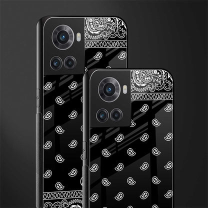 paisley black back phone cover | glass case for oneplus 10r 5g