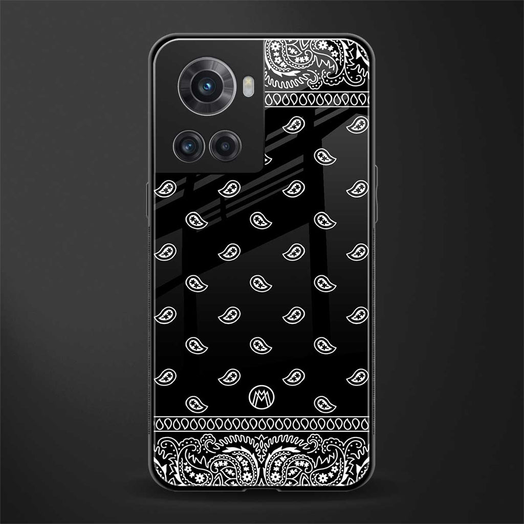 paisley black back phone cover | glass case for oneplus 10r 5g