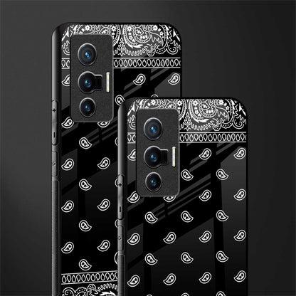 paisley black glass case for vivo x70 image-2