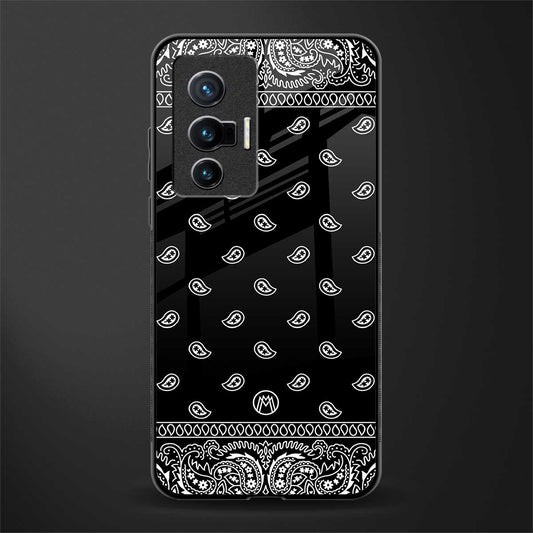 paisley black glass case for vivo x70 image