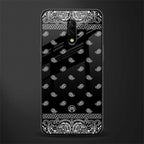 paisley black glass case for oneplus 7 image