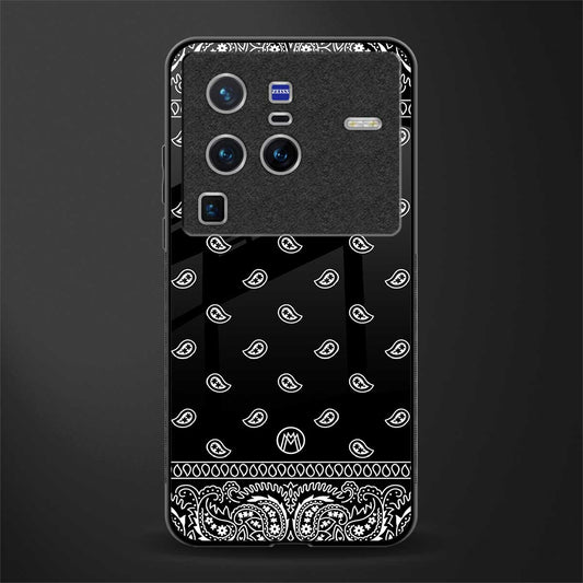 paisley black glass case for vivo x80 pro 5g image