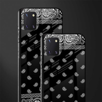 paisley black glass case for samsung a81 image-2
