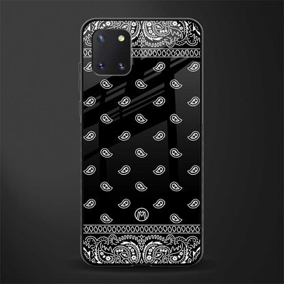 paisley black glass case for samsung a81 image