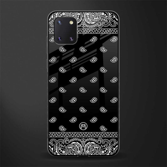 paisley black glass case for samsung a81 image
