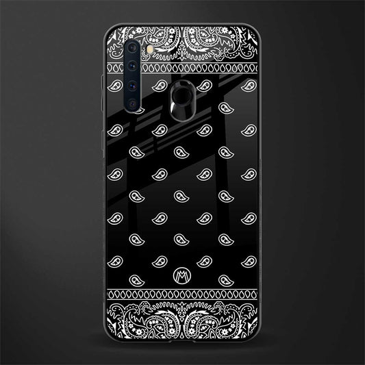 paisley black glass case for samsung a21 image