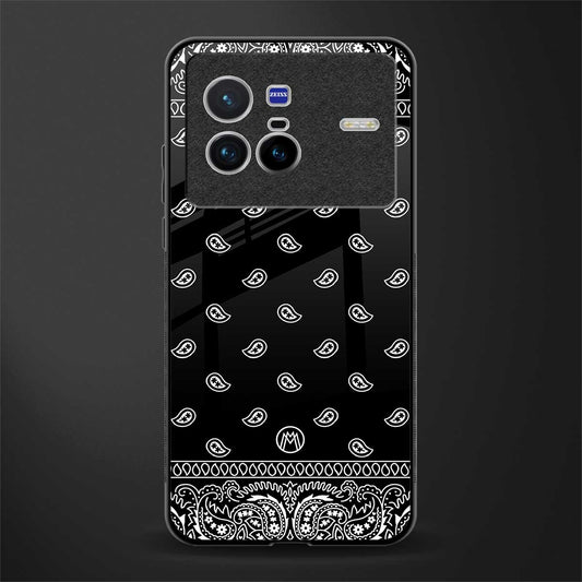 paisley black glass case for vivo x80 image