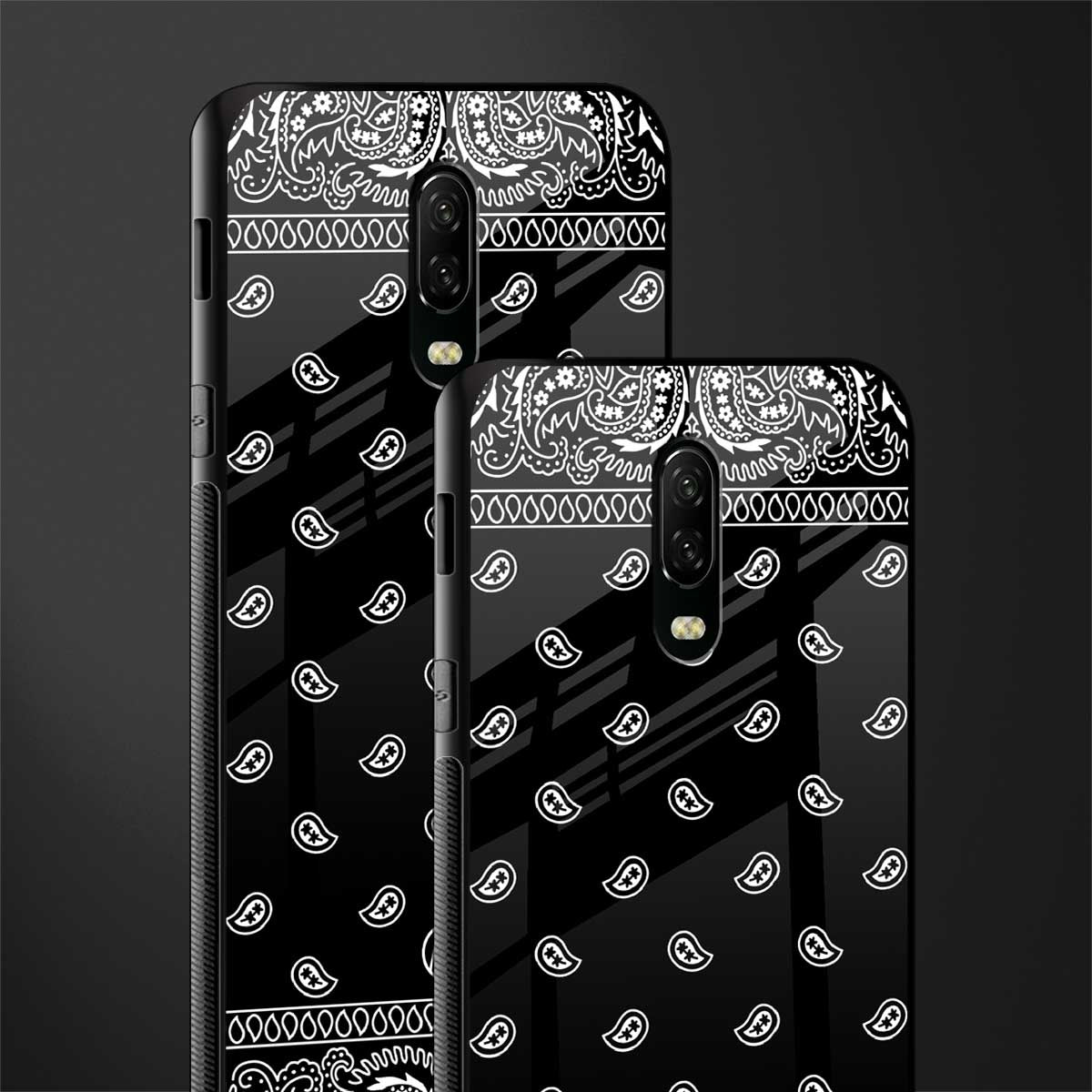 paisley black glass case for oneplus 6t image-2