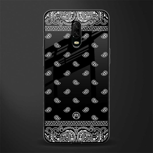 paisley black glass case for oneplus 6t image