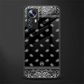 paisley black back phone cover | glass case for xiaomi 12 pro