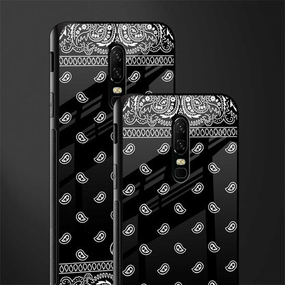 paisley black glass case for oneplus 6 image-2