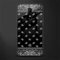 paisley black glass case for oneplus 6 image