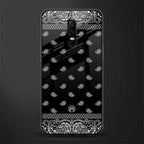 paisley black glass case for oneplus 6 image