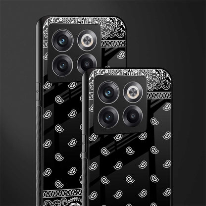 paisley black back phone cover | glass case for oneplus 10t