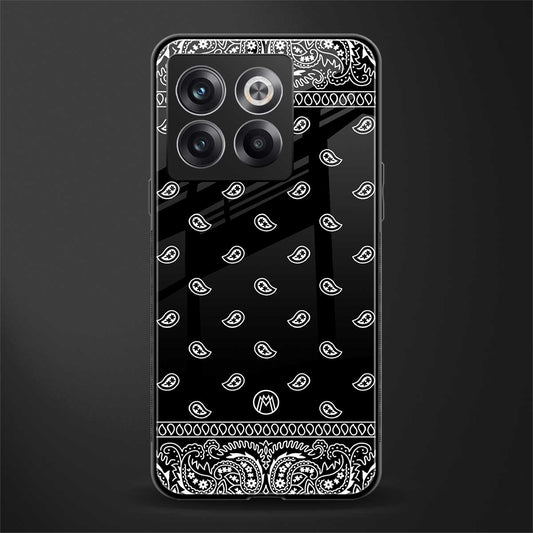 paisley black back phone cover | glass case for oneplus 10t
